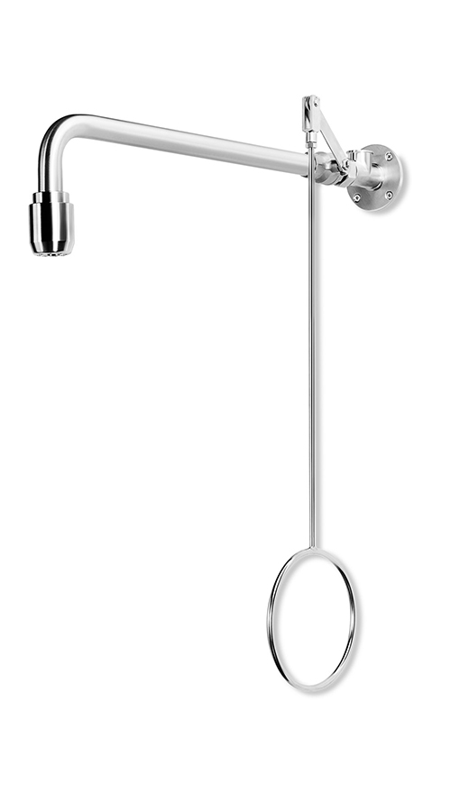 Körper-Notdusche, Körper-Notduschen, Körpernotdusche, Körpernotduschen, Körper-Notduschen für Wandmontage Aufputz, Edelstahl