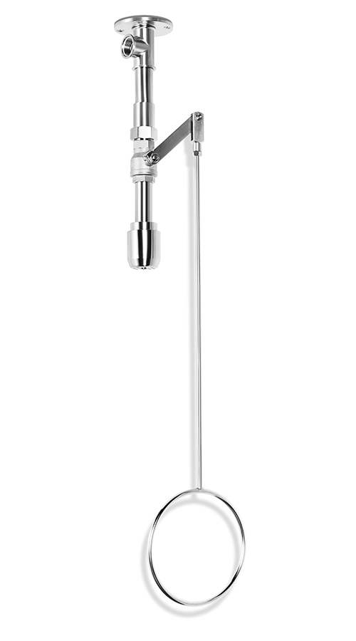 Körper-Notdusche, Körper-Notduschen, Körpernotdusche, Körpernotduschen, Körper-Notduschen für Deckenmontage aufputz, Edelstahl