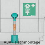 Aufbauvideo B-SAFETY Hand-Augendusche mit einem Brausekopf 45°, Tischmontage, BR713025