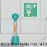 Aufbauvideo B-SAFETY Hand-Augendusche mit einem Brausekopf 45°, Tischmontage, BR713025